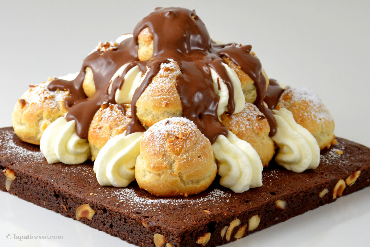 Brownies Profiteroles Rezept