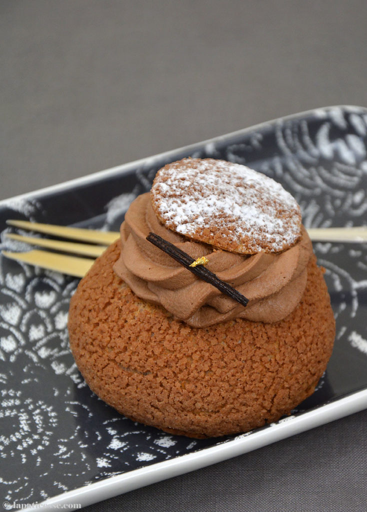 Choux tout chocolat Rezept Schokoladen-Windbeutel Vanille