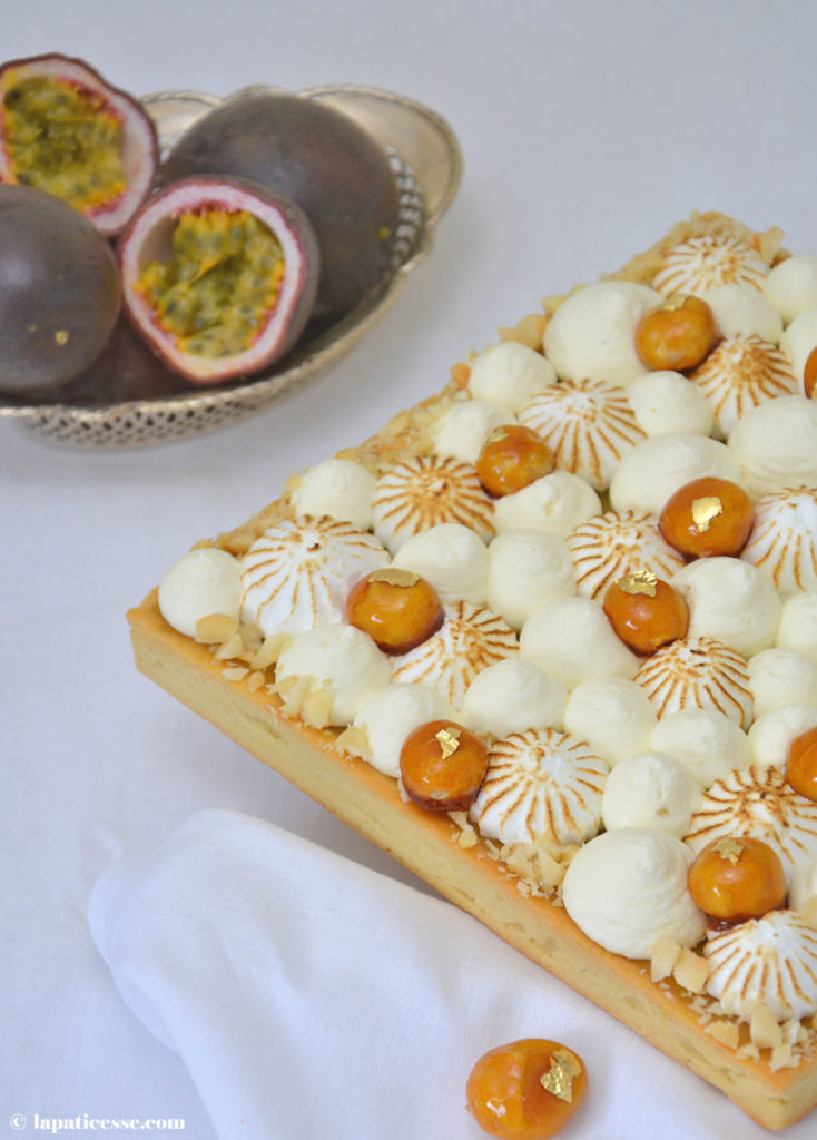 Tarte caramel des tropiques Tropische Karamell-Tarte mit Passionsfrucht Rezept Maracuja