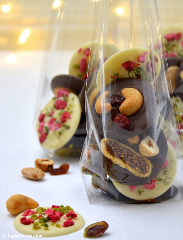 Mendiants au chocolat Rezept schokoladentaler aus der Provence Geschenk