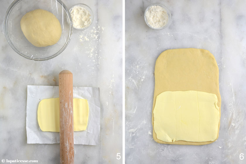 Brioche feuilletée Grundrezept Rezept Zubereitung Butter 3
