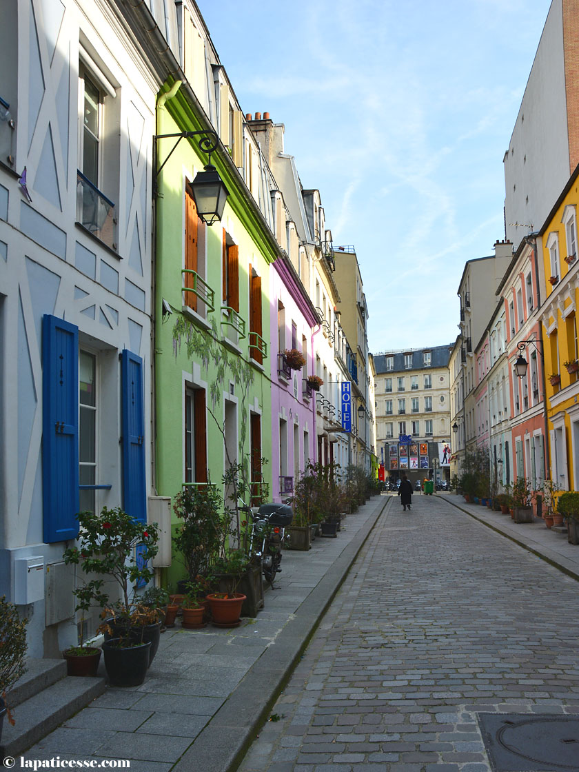 Paris Rue Crémieux bunte Häuser