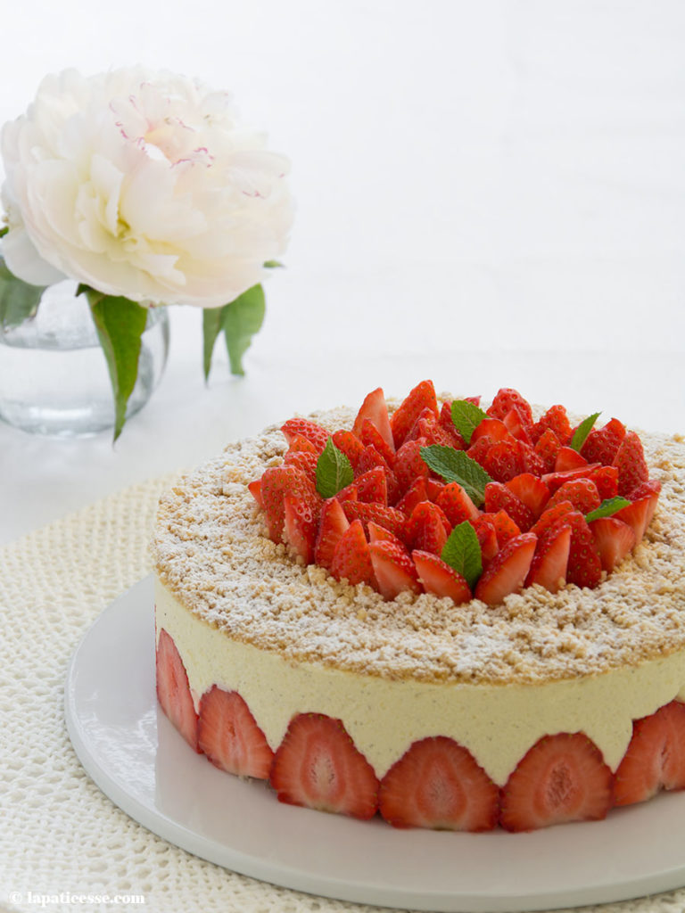 Fraisier Rezept französische Erdbeertorte Erdbeerkuchen Bagatelle aux fraises