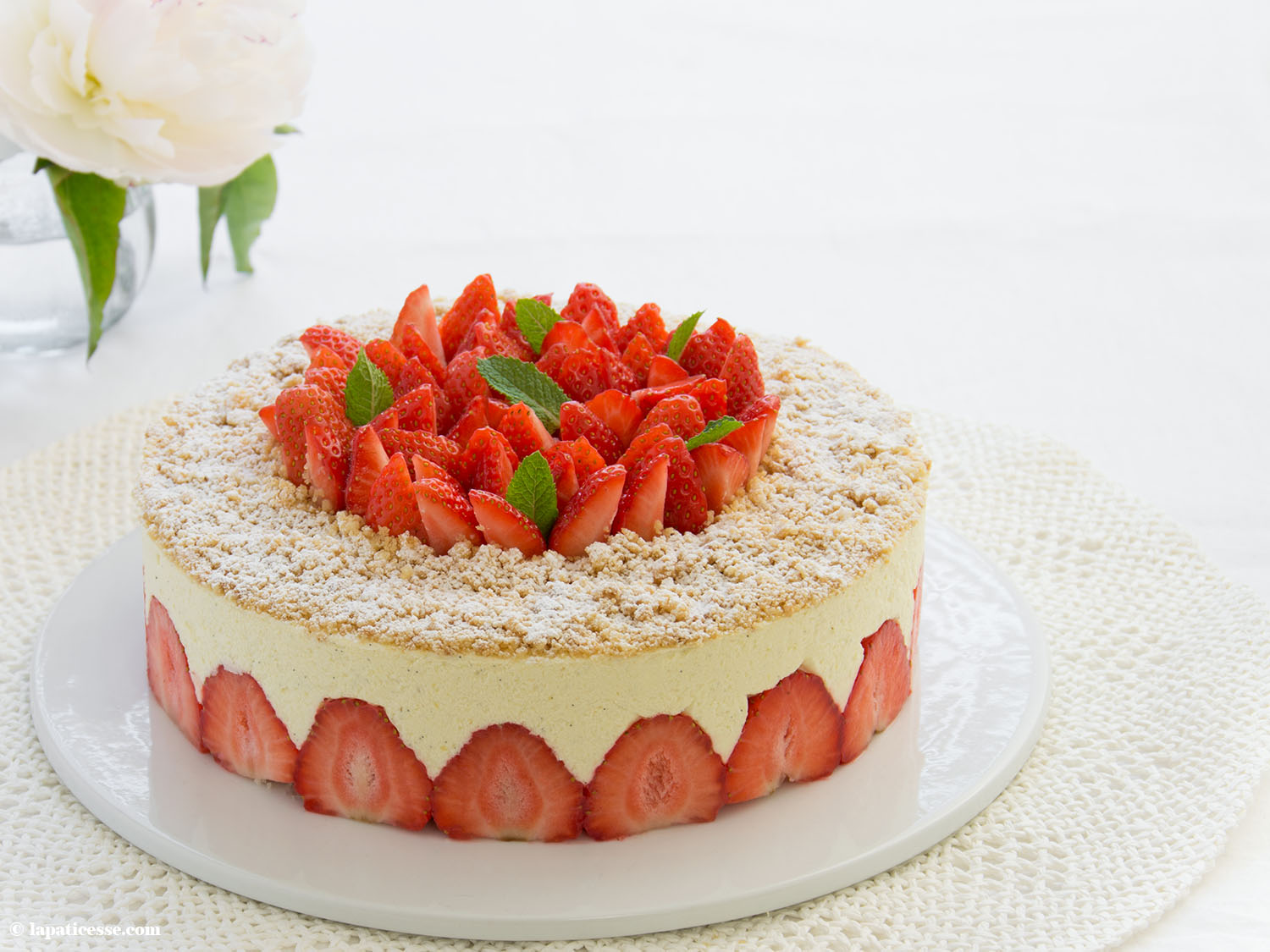 Fraisier Rezept französische Erdbeertorte Erdbeerkuchen