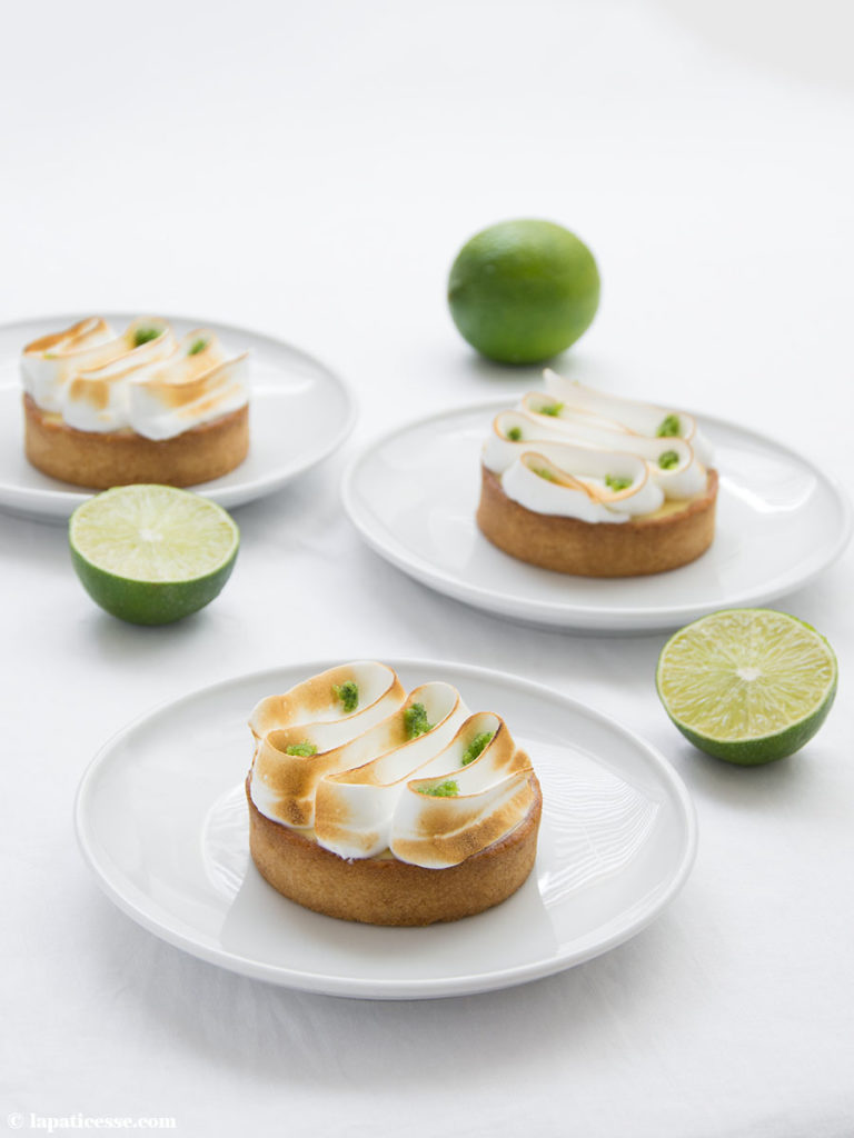 Limettentarte mit Basilikum Rezept Tarte au citron vert basilic Meringue