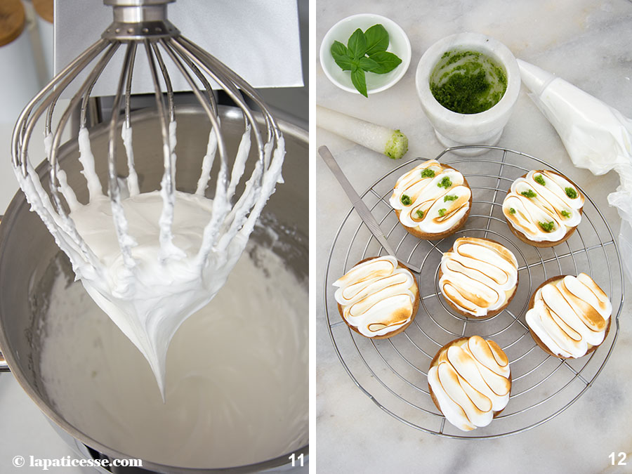 Limettentarte mit Basilikum Rezept Tarte au citron vert et basilic Zubereitung Basilikumzucker