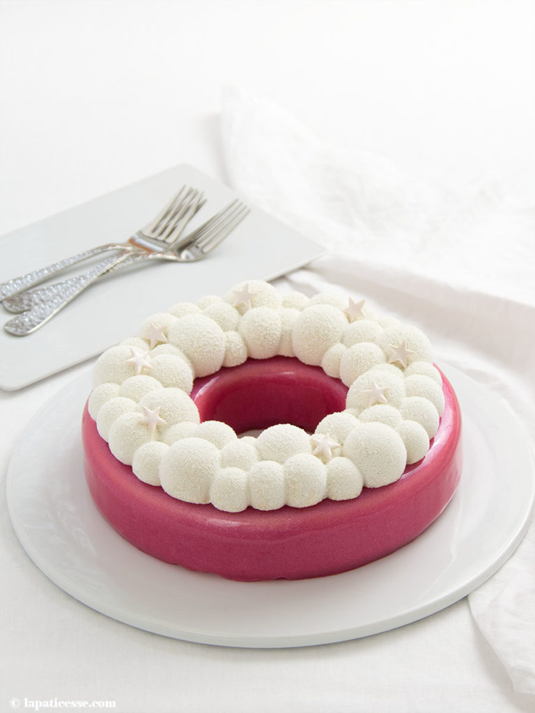 Himbeer-Kokos-Torte Rezept Glitzer-Glasur Bubble Crown