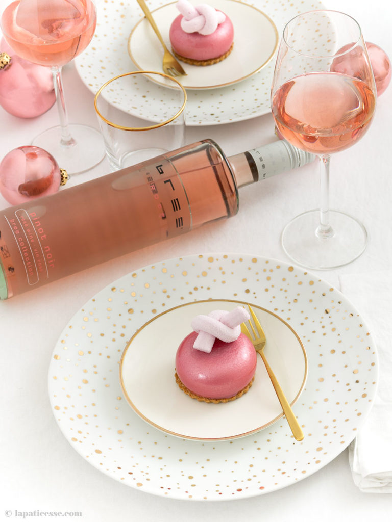 Petits gâteaux aux fruits rouges Beeren-Törtchen Pinot noir rosé Bree Wein