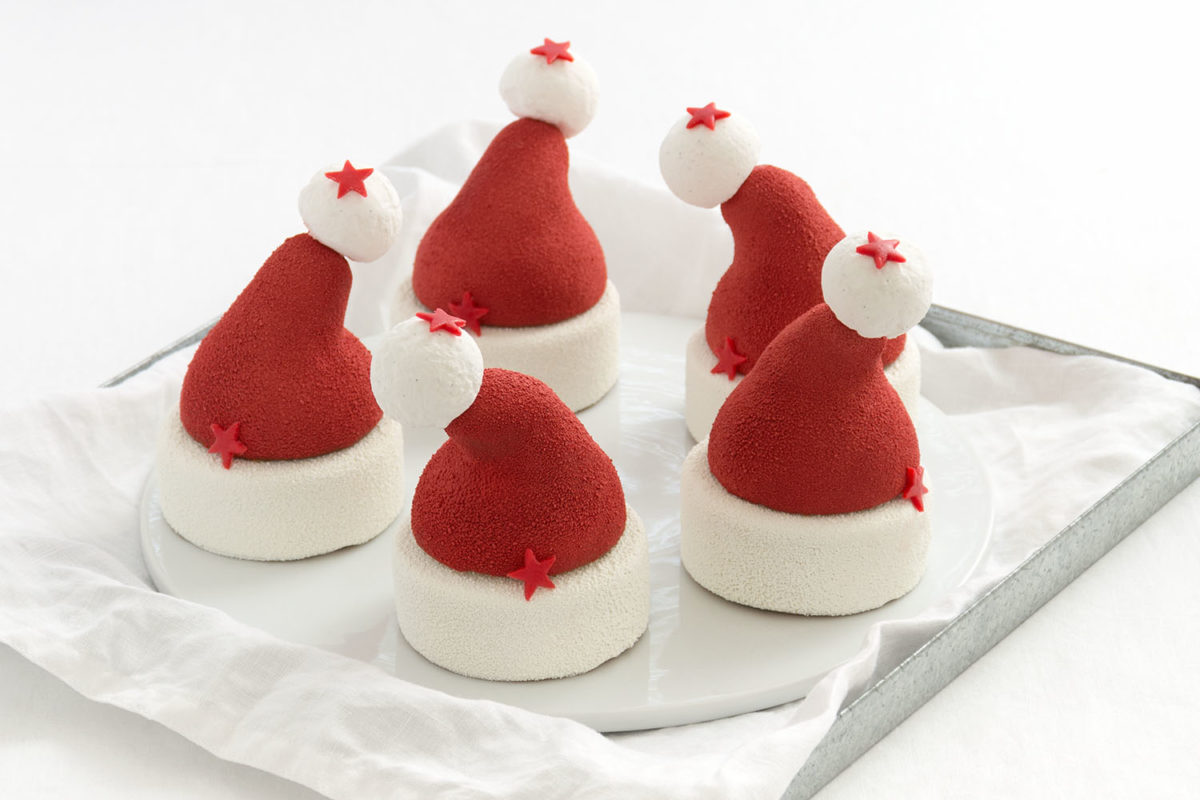 Weihnachtsmützen Törtchen Rezept Bonnet de Noel Nikolausmütze Titel
