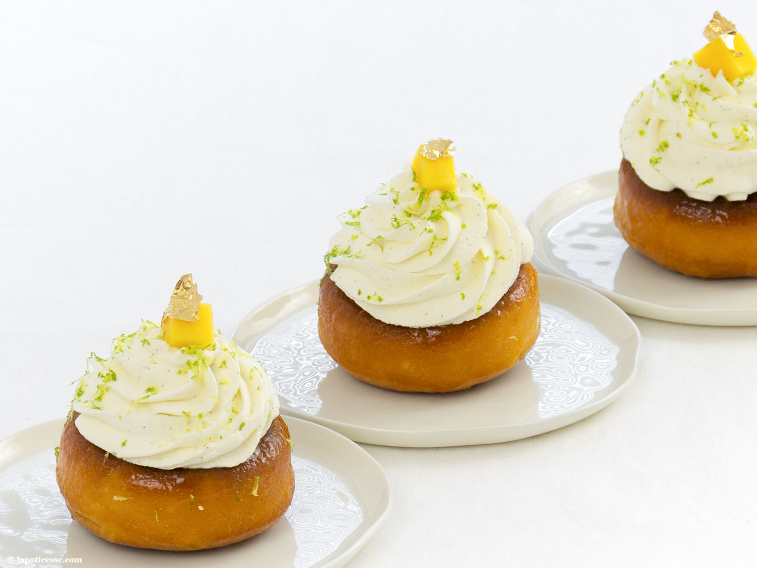 Baba au Chardonnay Rezept Mango Ananas