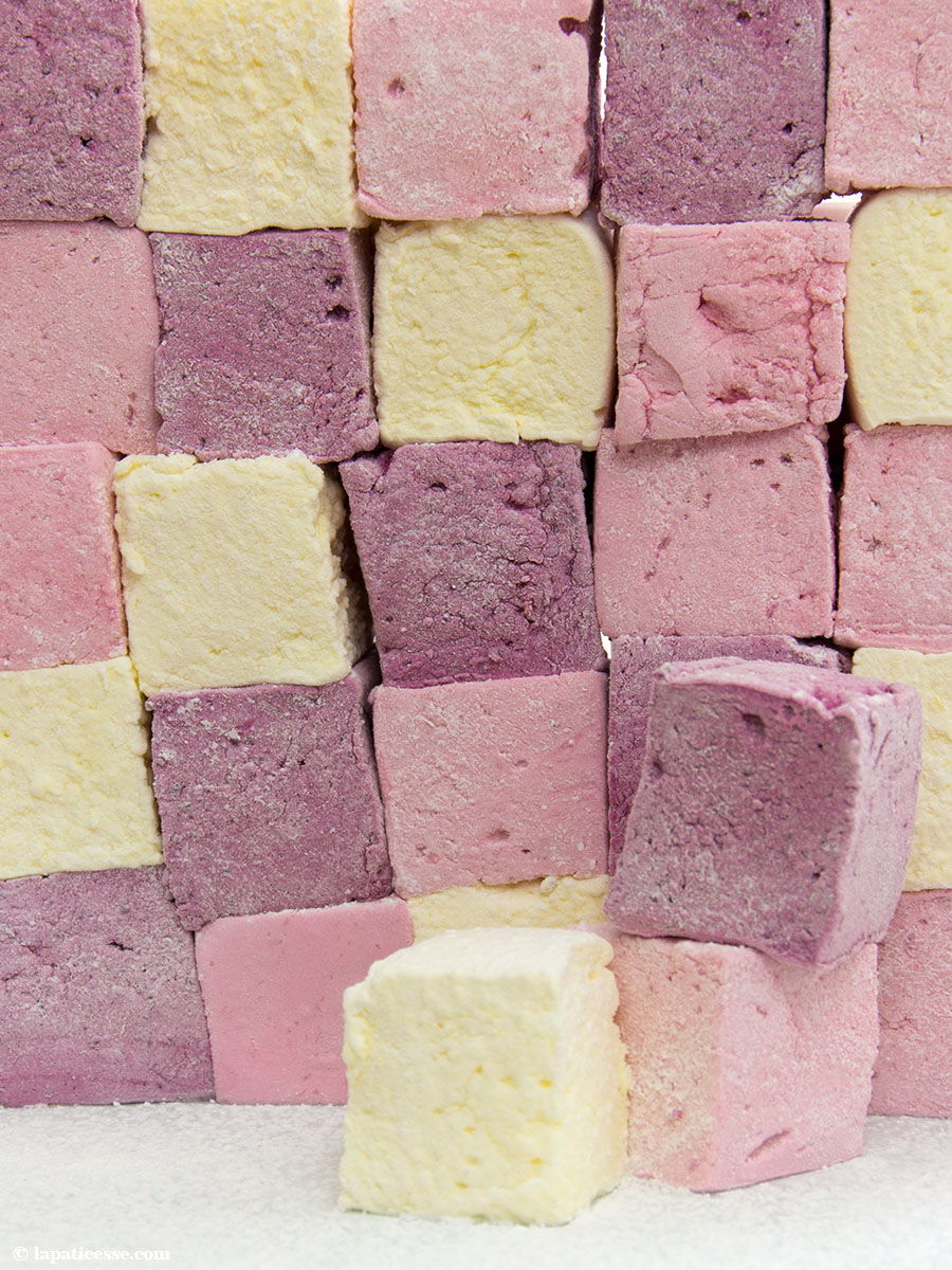 Fruchtige Marshmallow selber machen Himbeer Mango Blaubeere Guimauves Rezept