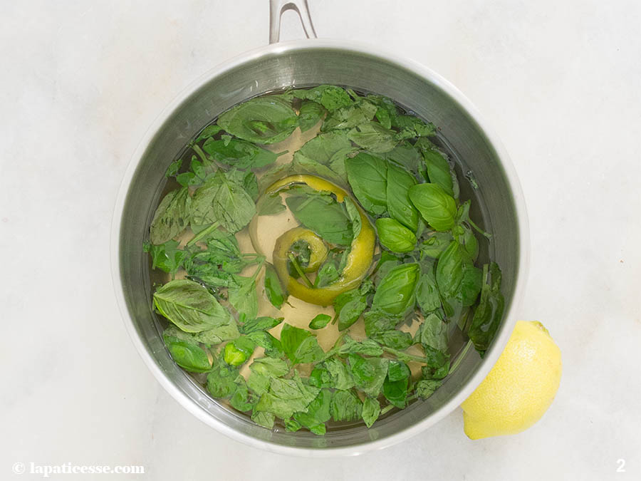 Weinlimonade Rezept Weinsirup Riesling Basilikum Zubereitung