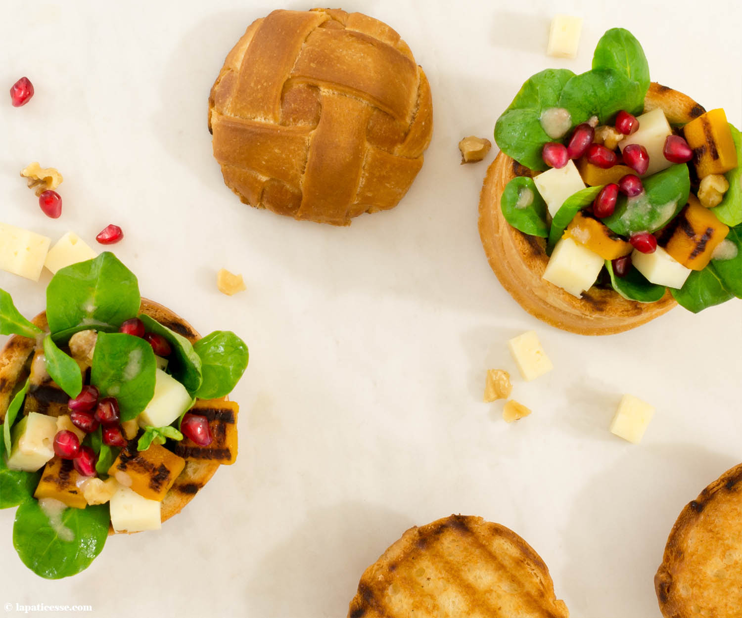 Herbstsalat Brotschüssel Hefeteig Rezept Kürbis 1